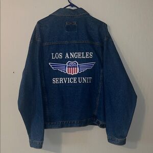 Denim Jacket XXL w/ Union Pacific LA Service Unit embroidery